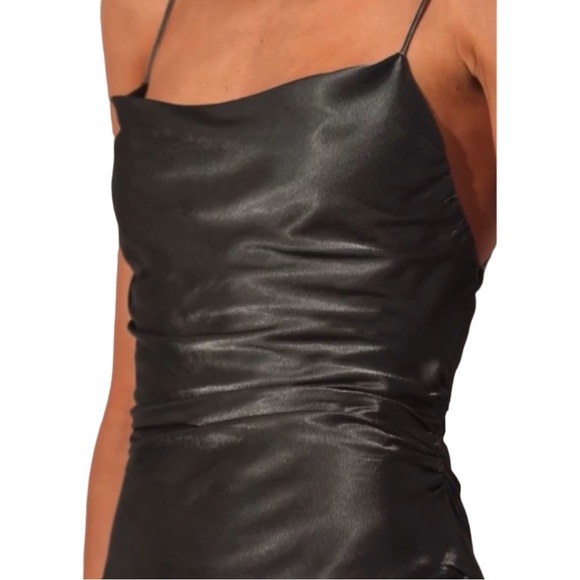 Shona Joy x Free People La Lune Lace Back 6 / Sm Green Silky Maxi Formal - Picture 4 of 10